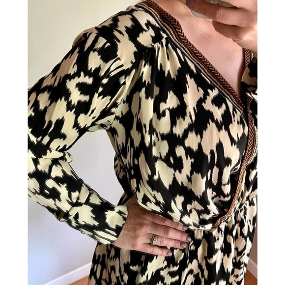 Animal Print Embroidered V-neck Dress by Umgee - Picture 6 of 16